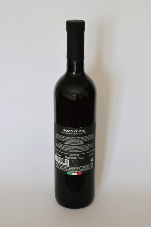 Flasche des Crèar Rosso Veneto I.G.T. - Giarola von hinten.